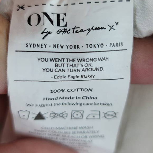 One By One Teaspoon Junk Yard White Turquoise Button Fly Frayed Hem Skirt 25 - Picture 7 of 9